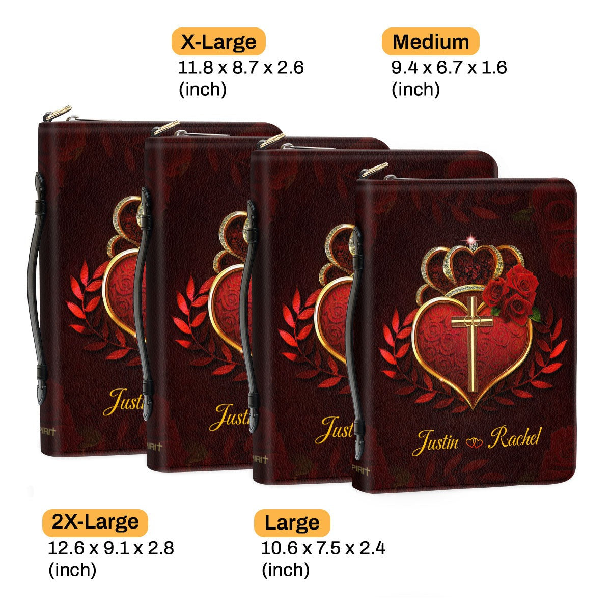 Meeting You Was Fate Leather Book Cover, Christian Valentine Gifts For Couple, Christian Gift, Bible Covers Jesus Gifts, Personalized Zippered Bible Cover With Handle
